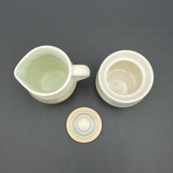 Pfaltzgraff Key Largo Creamer & Sugar Bowl with Lid - Picture 3 of 7